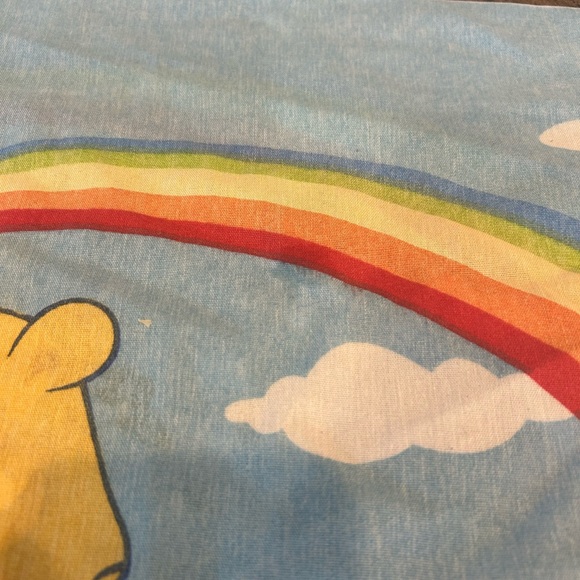 Vintage Disney Winnie the Pooh standard Pillowcase has wear stains made in USA - Picture 6 of 6